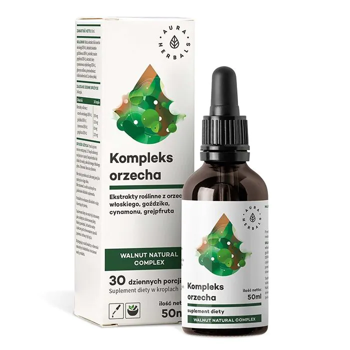 Σταγόνες φυσικού συμπλέγματος καρυδιού Aura Herbals