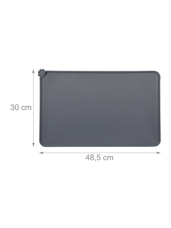 relaxdays Napfunterlage in Dunkelgrau - (B)48,5 x (T)30 cm günstig kaufen onesize