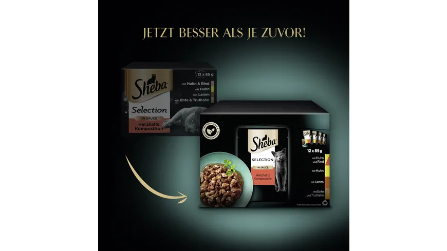 SHEBA® Selection in Sauce Herzhafte Komposition Portionsbeutel 1020 g