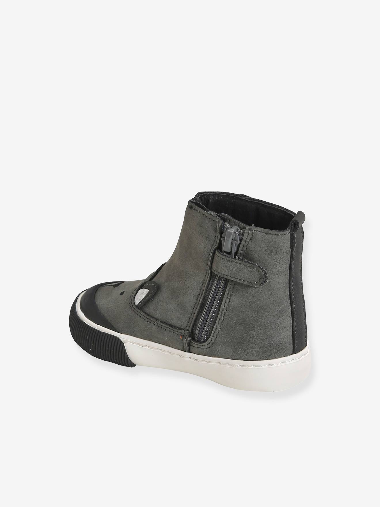 Vertbaudet Jungen Baby Boots mit Reißverschluss - grau