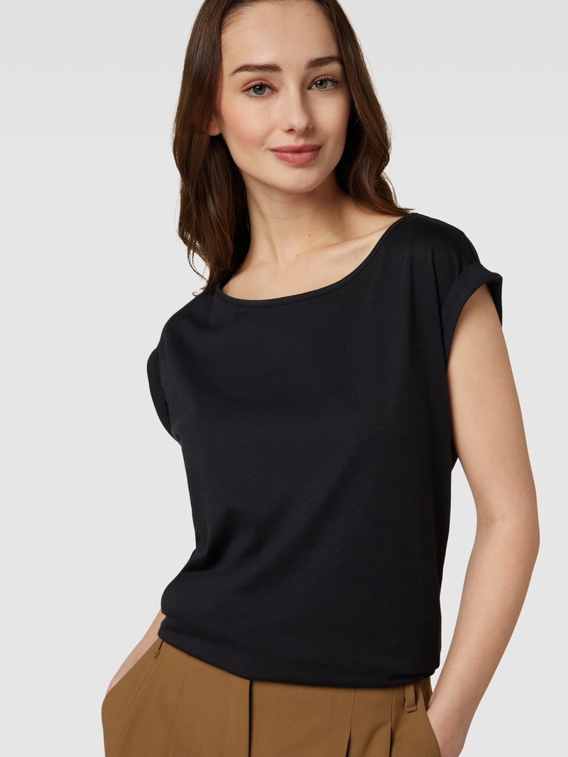 T-Shirt mit Fledermausärmeln in schwarz