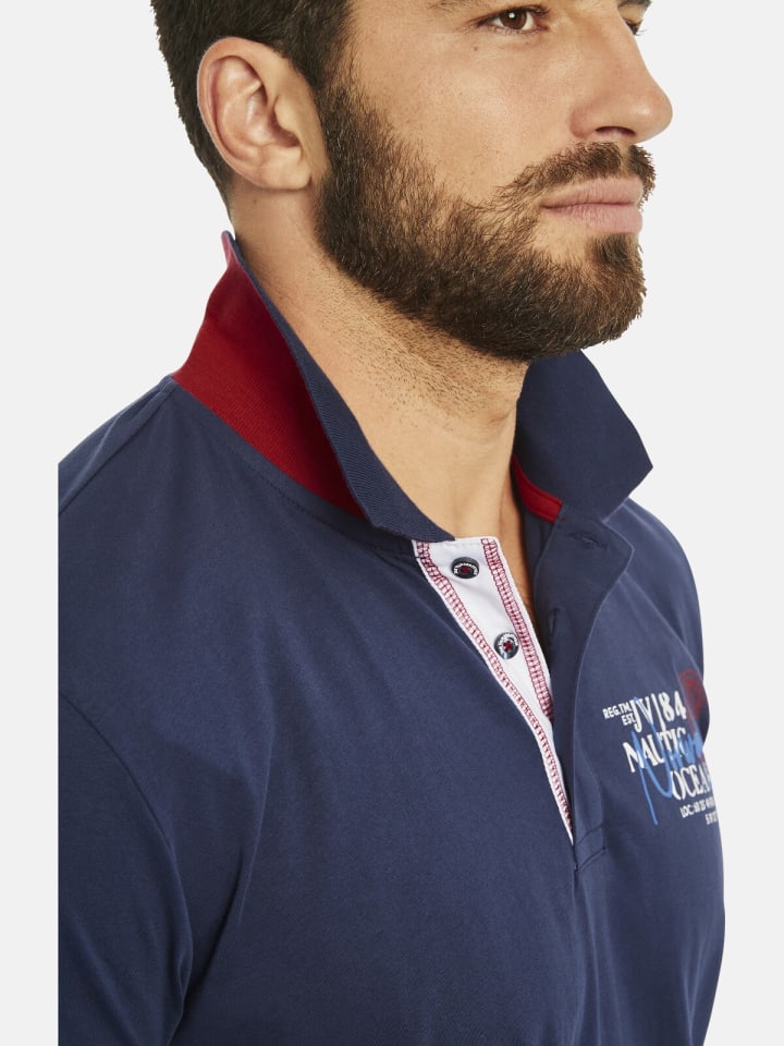 Jan Vanderstorm Doppelpack Poloshirt DAGFINN in rot dunkelblau günstig kaufen