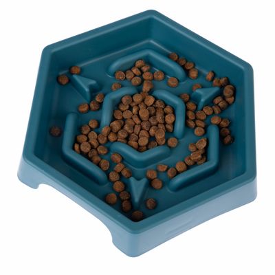 TIAKI Slow Feeder Blue Hexagon