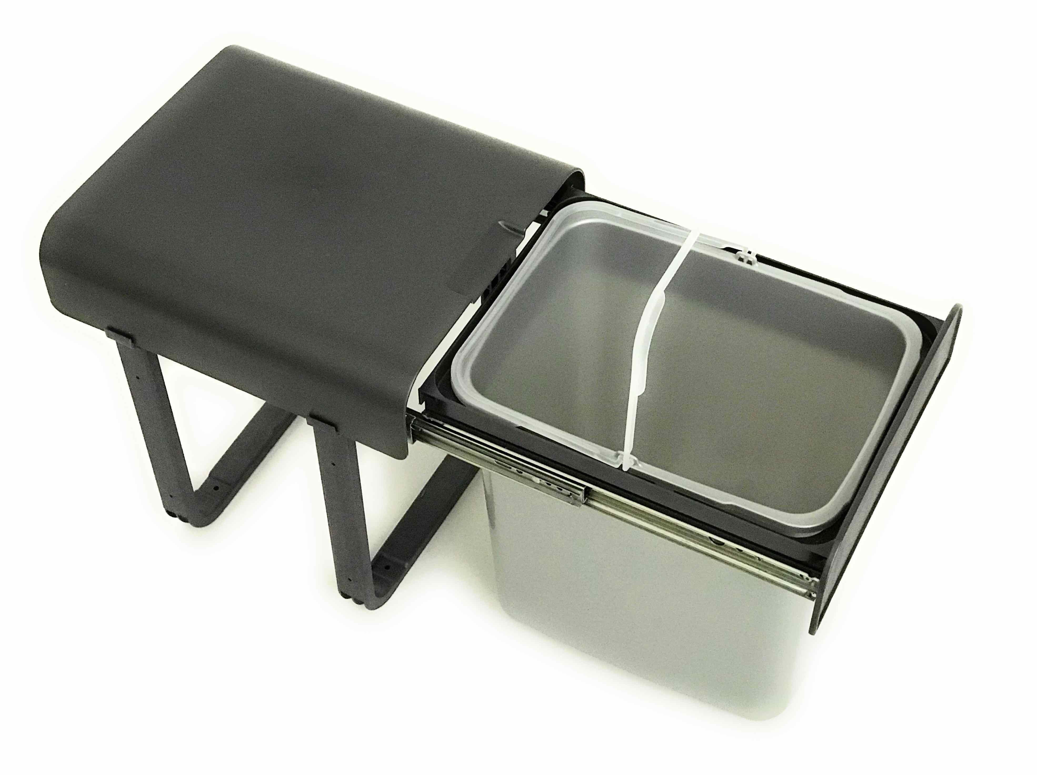 EKOTECH Einbaumülleimer EKOTECH Abfallsammler Aladin 1 x 16 Liter, Schrankbreite 40 cm