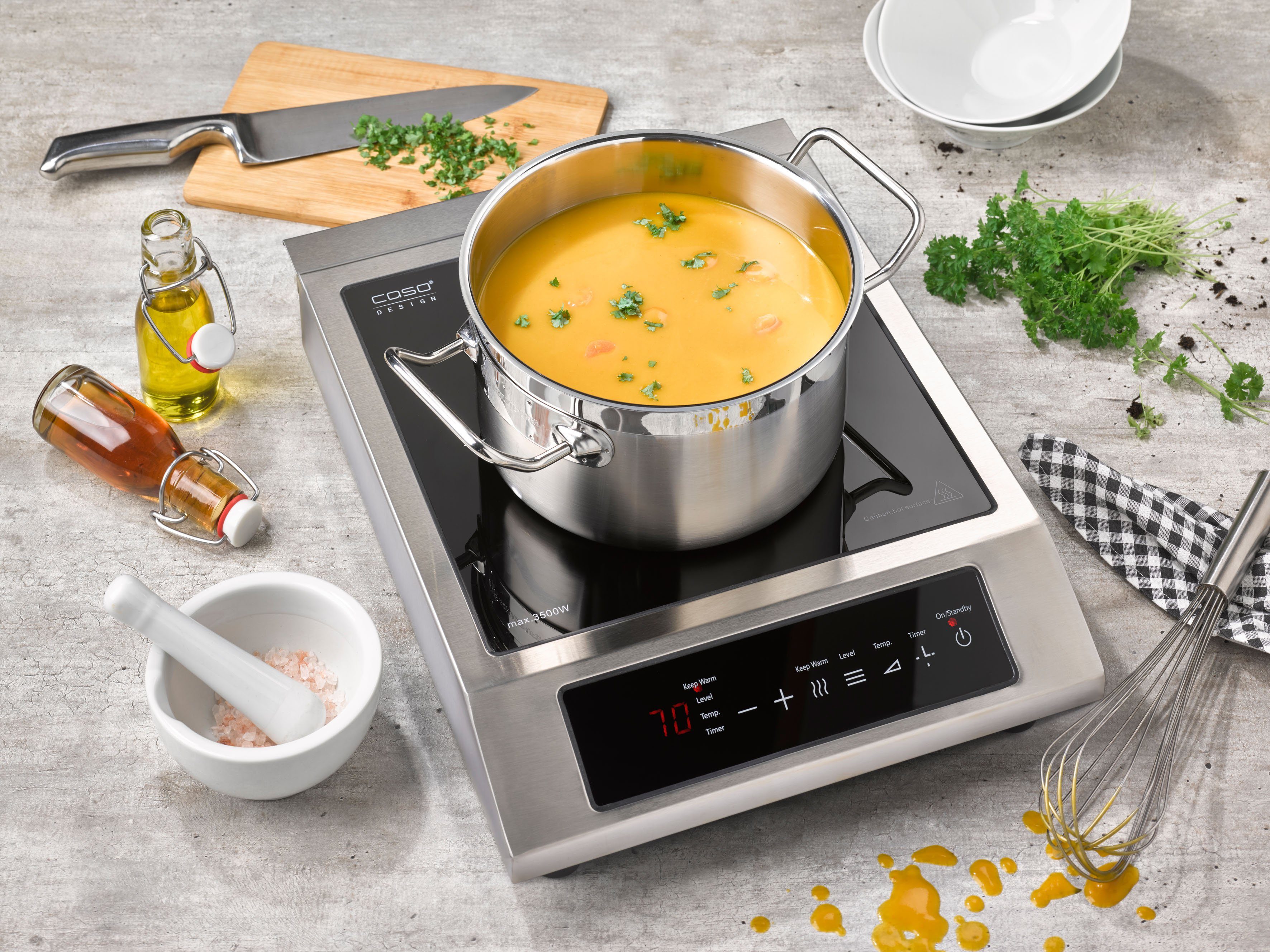 Caso Einzel-Induktionskochplatte 2364 Pro Chef 3500