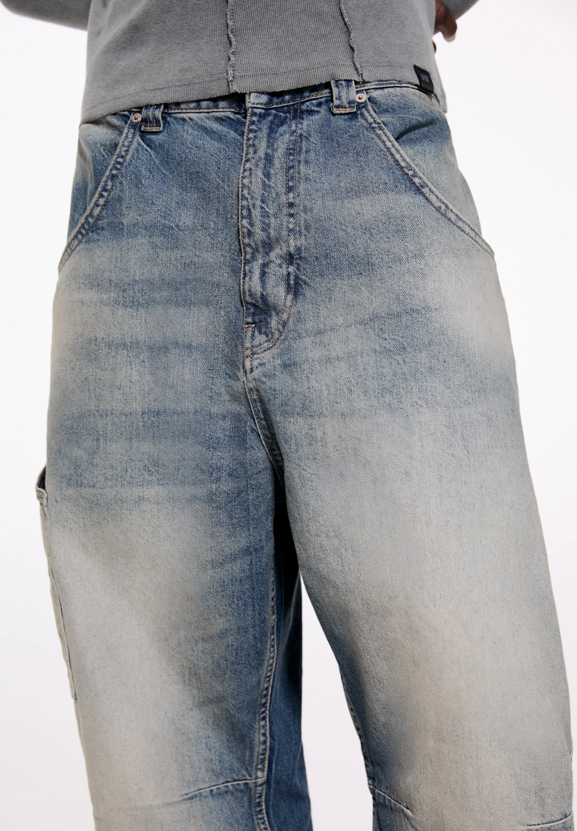 PULL&BEAR WASHED BALLOON FIT - Vaqueros pitillo