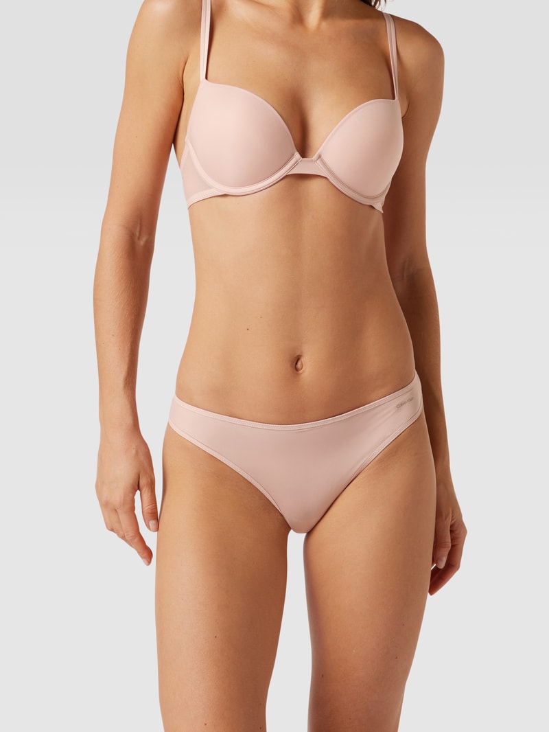 String mit Logo-Print in altrosa