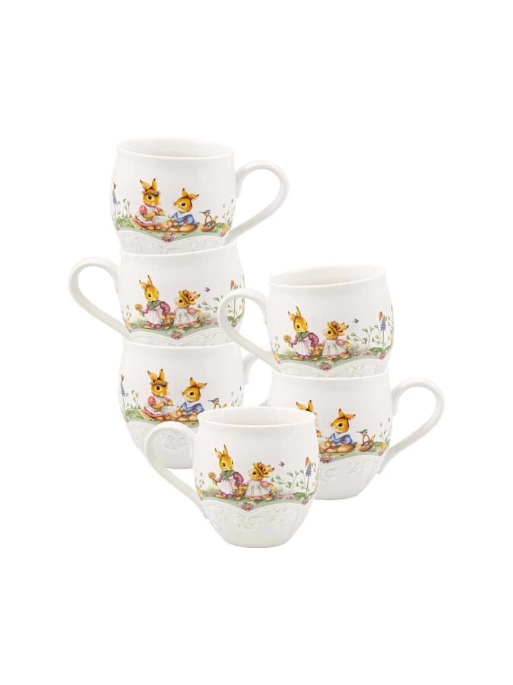 Villeroy & Boch 6er Set Henkelbecher Spring Fantasy 0,5 l in bunt günstig kaufen onesize