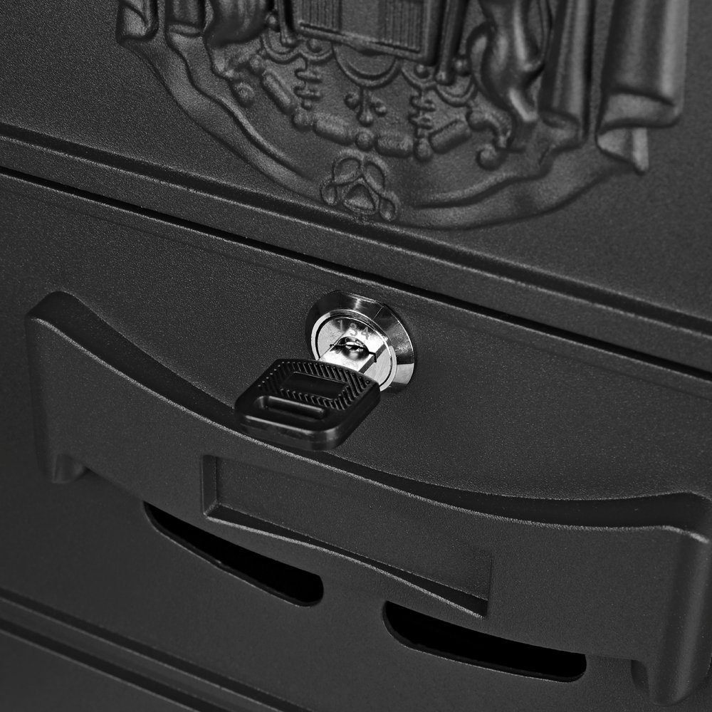 Melko Wandbriefkasten Nostalgie Briefkasten Postkasten Antik Wandmontage Briefkastenanlage Vintage Mailbox Letterbox Wandbriefkasten Briefbox Post Retro Englisch UK (Stück), inkl. 2 Schlüssel