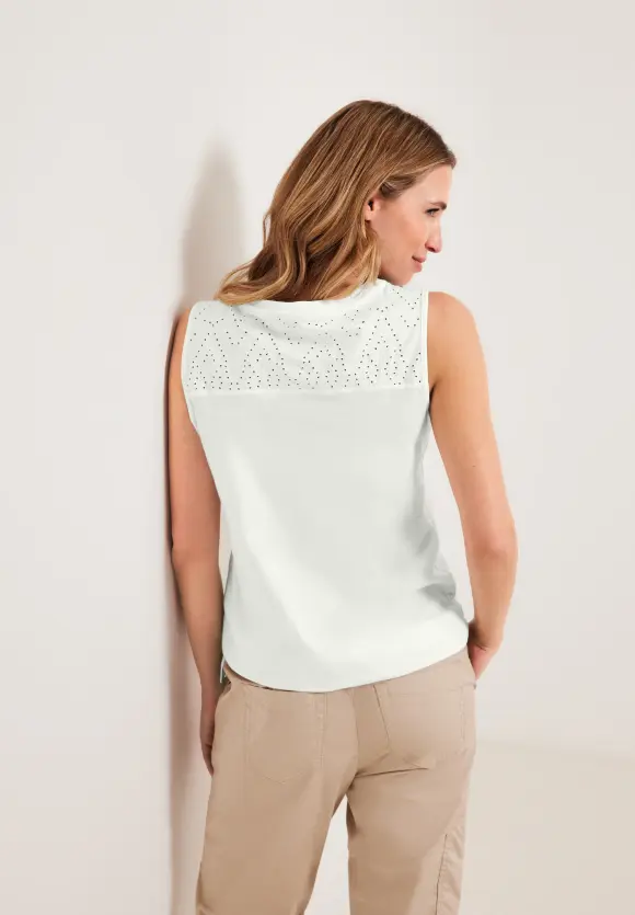 CECIL Jersey Spitzendetail Top