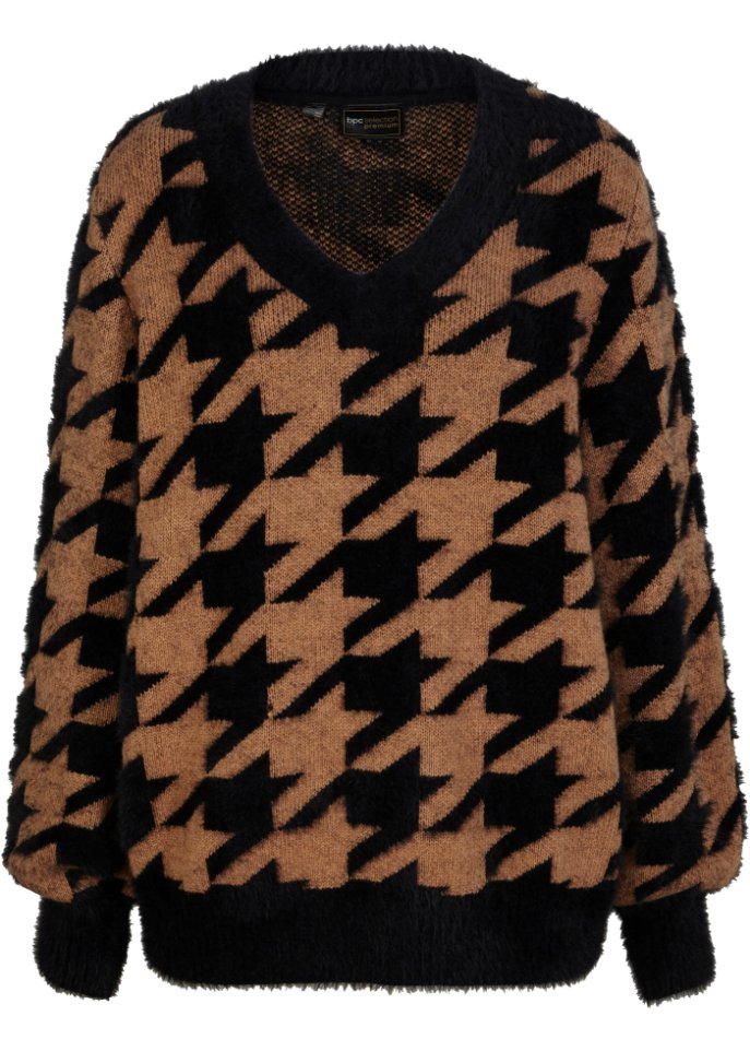Jaquard-Pullover mit Woll-Anteil