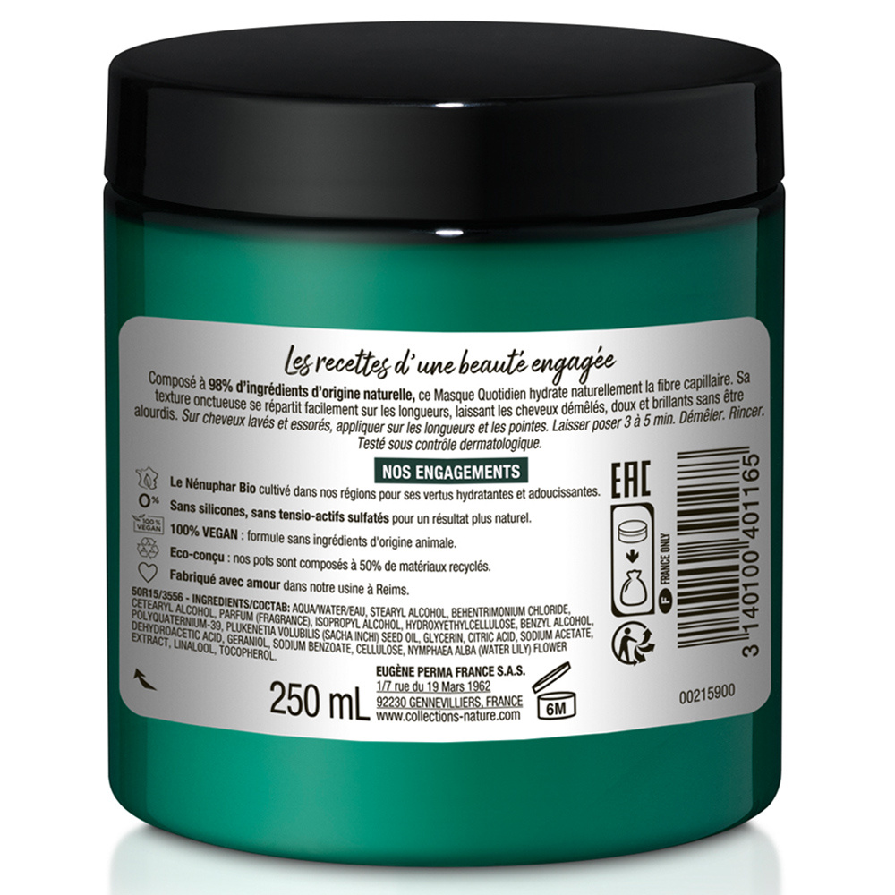 Collections Nature Masque Hydratant Quotidien Idéal pour tous types de cheveux