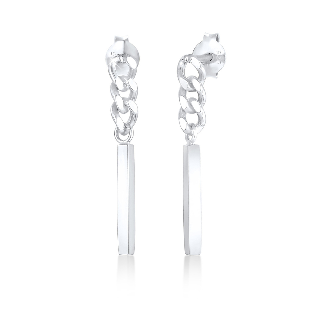 Elli Elli Boucles d'Oreilles Boucles pendentes pour dames tige au look Geo en 925/1000 Boucles d'oreilles