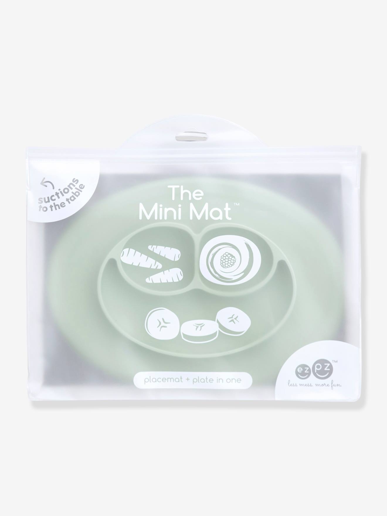 Ezpz 2-in-1-Esslernteller MINI MAT EZPZ - zartrosa