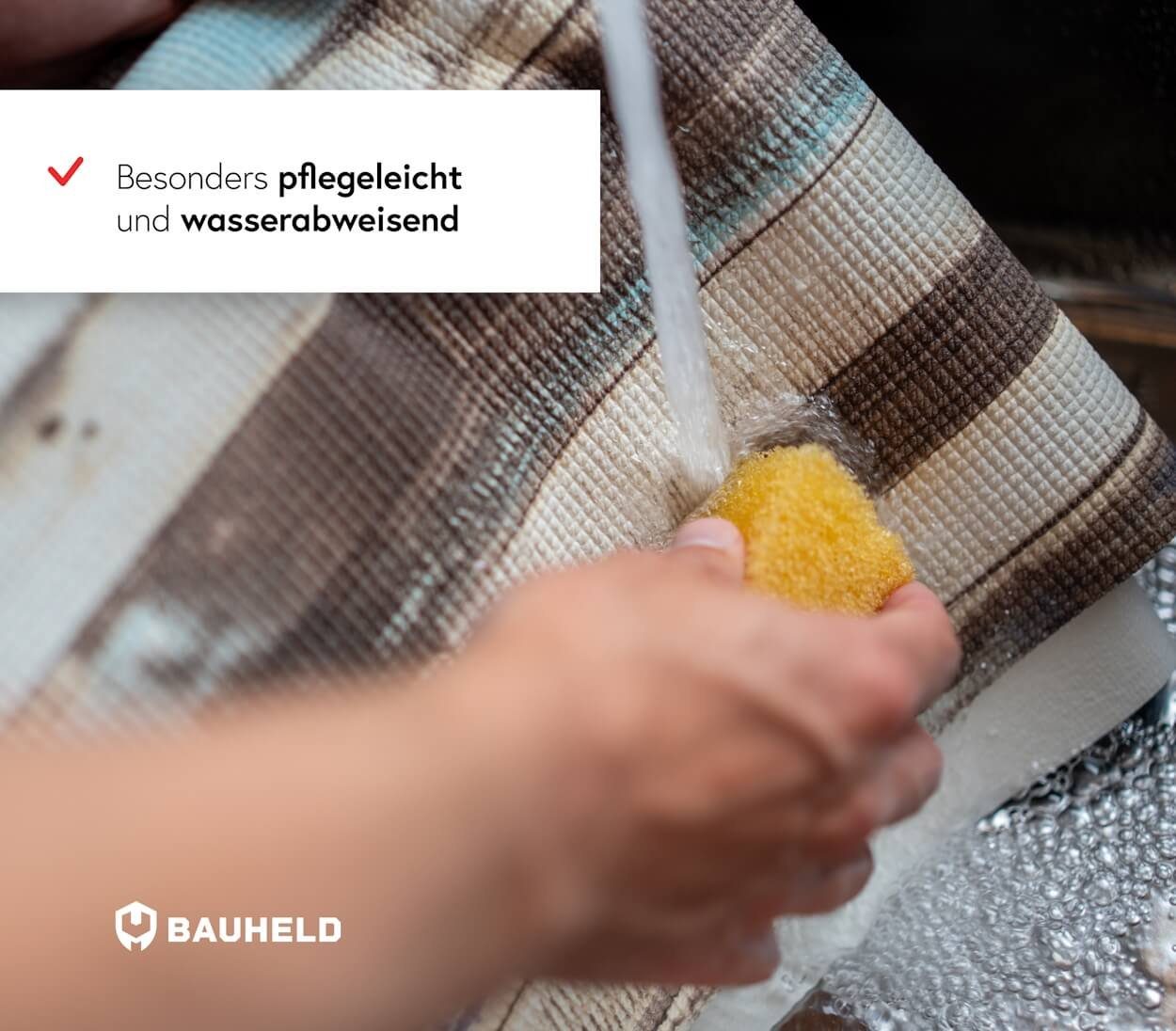 BAUHELD Antirutschmatte Waschmaschine [Made in Germany], 60x60 cm, Waschmaschinenauflage mit Vinyl-Beschichtung, Als Waschmaschinenbezug, Waschmaschinenabdeckung, Auch für Trockner