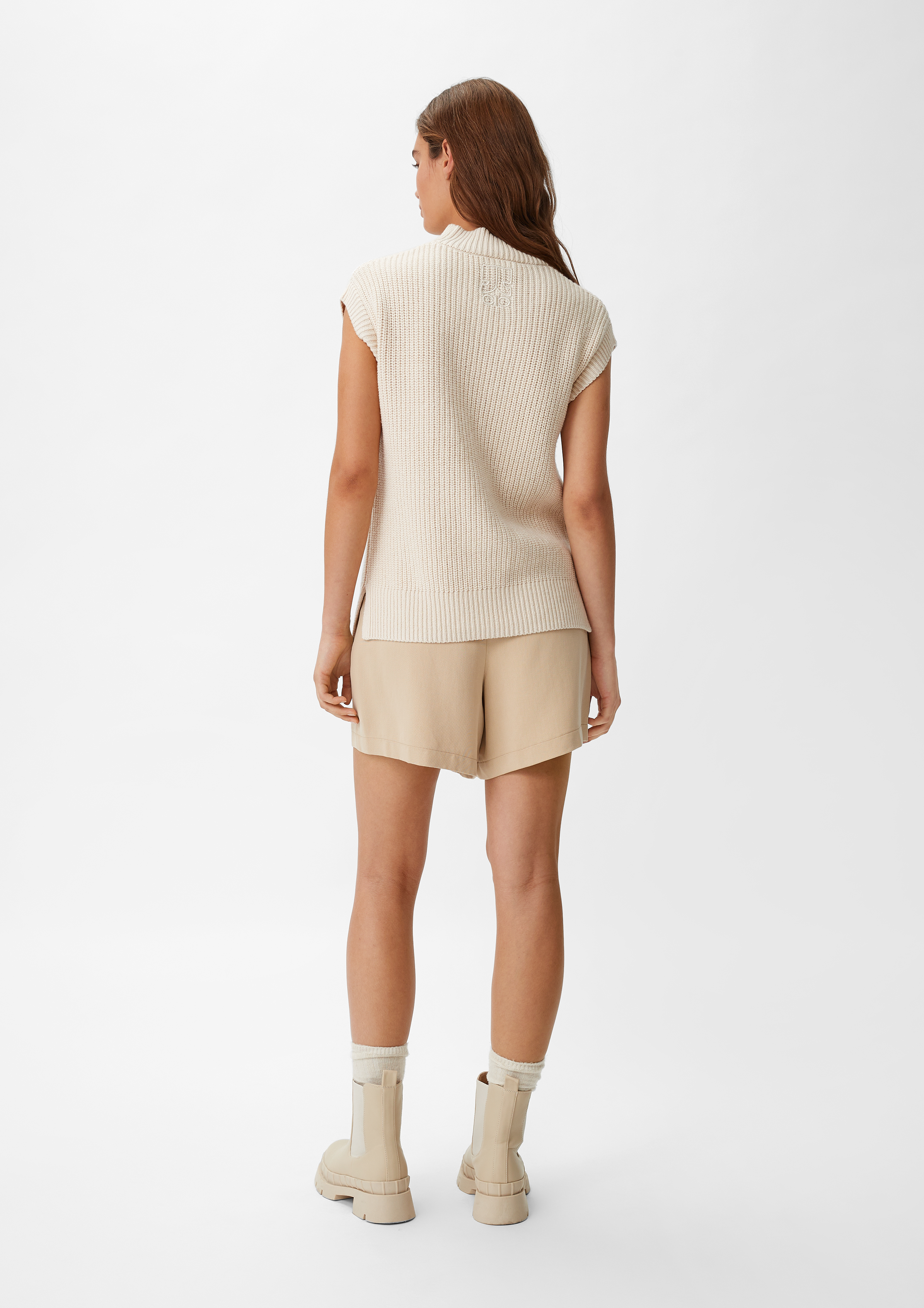 Strickpullunder aus Wollmix - helles beige
