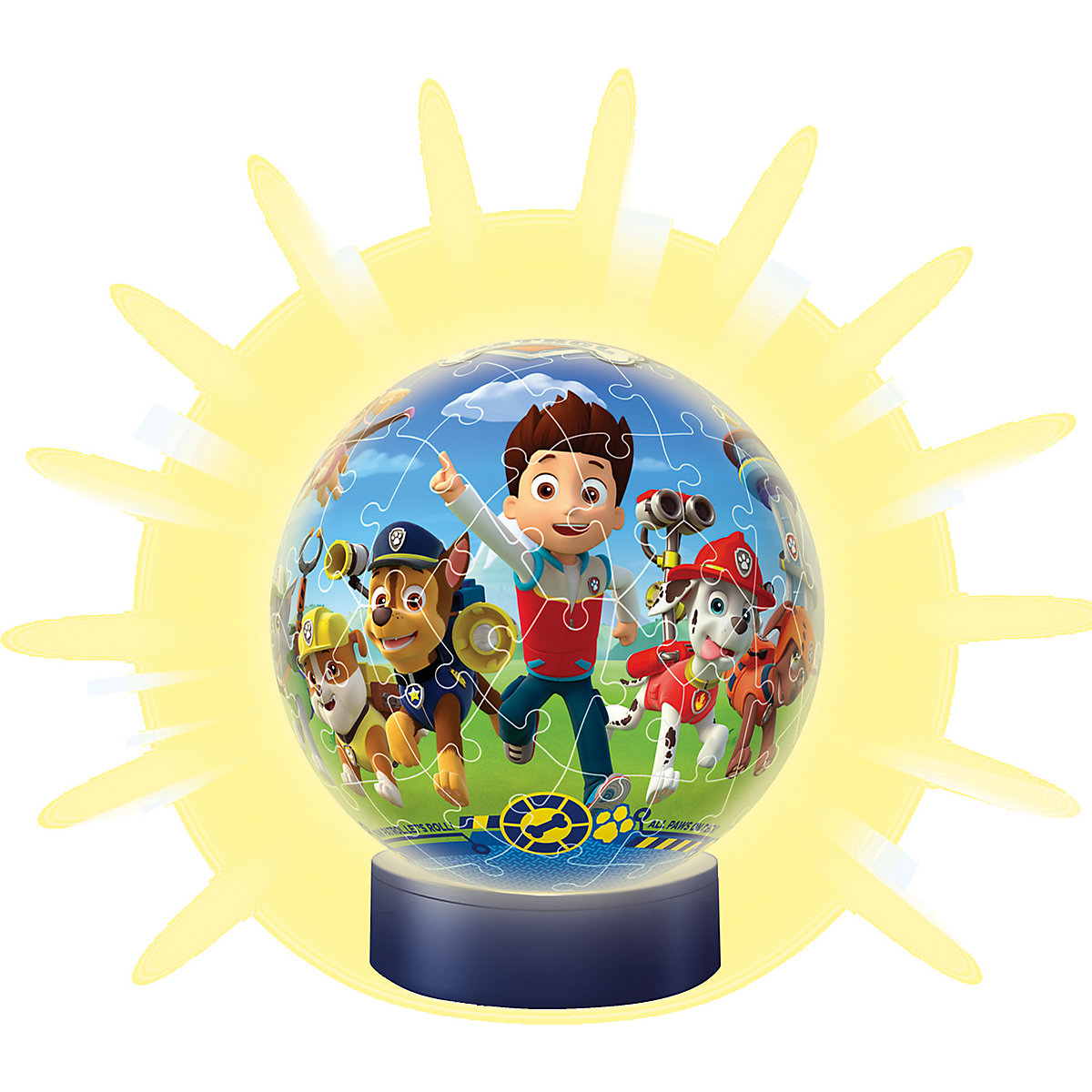 2in1 Nachtlicht & puzzleball® Ø13 cm, 72 Teile , PAW Patrol