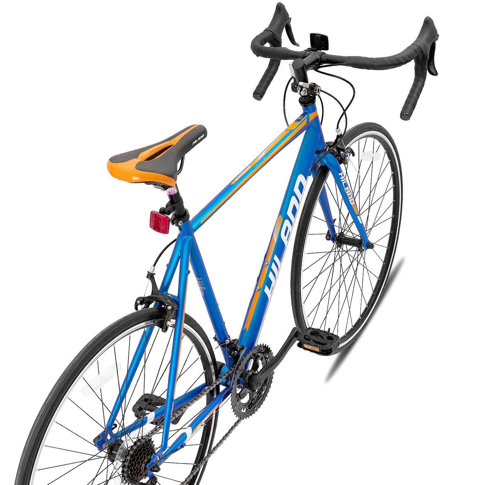 HILAND Rennrad 28 Zoll Rennräder Stahl 700C City Commuter Fahrrad Herren Damen, 12 Gang Shimano Tourney Schaltwerk, Kettenschaltung, (Set), für Damen und Herren 162 - 195 cm City Commuter Fahrrad