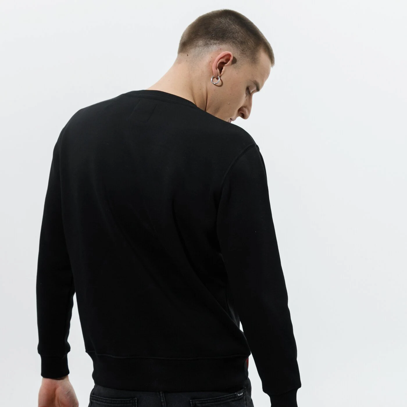 ALPHA INDUSTRIES SWEATSHIRT   BASIC SWEATER SMALL LOGO Schwarz