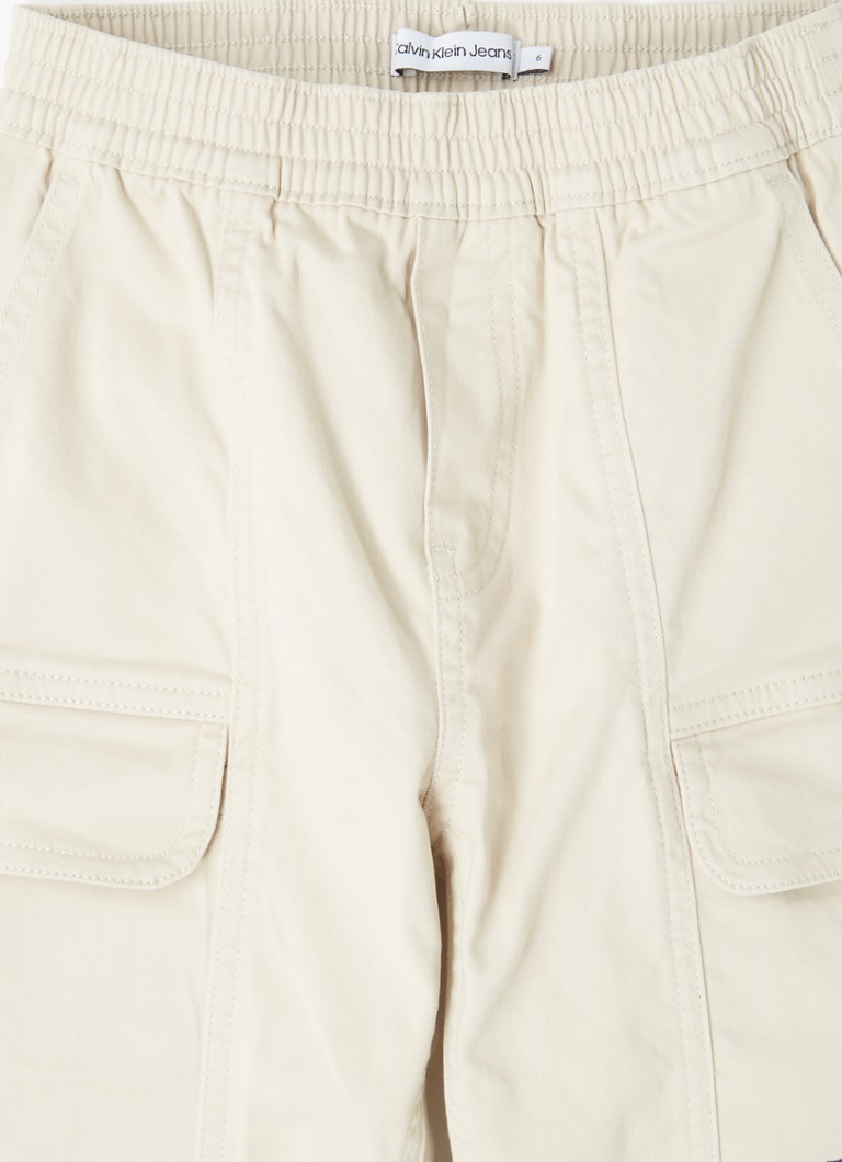 Pantaloni cargo Calvin Klein Slim Fit cu logo brodat