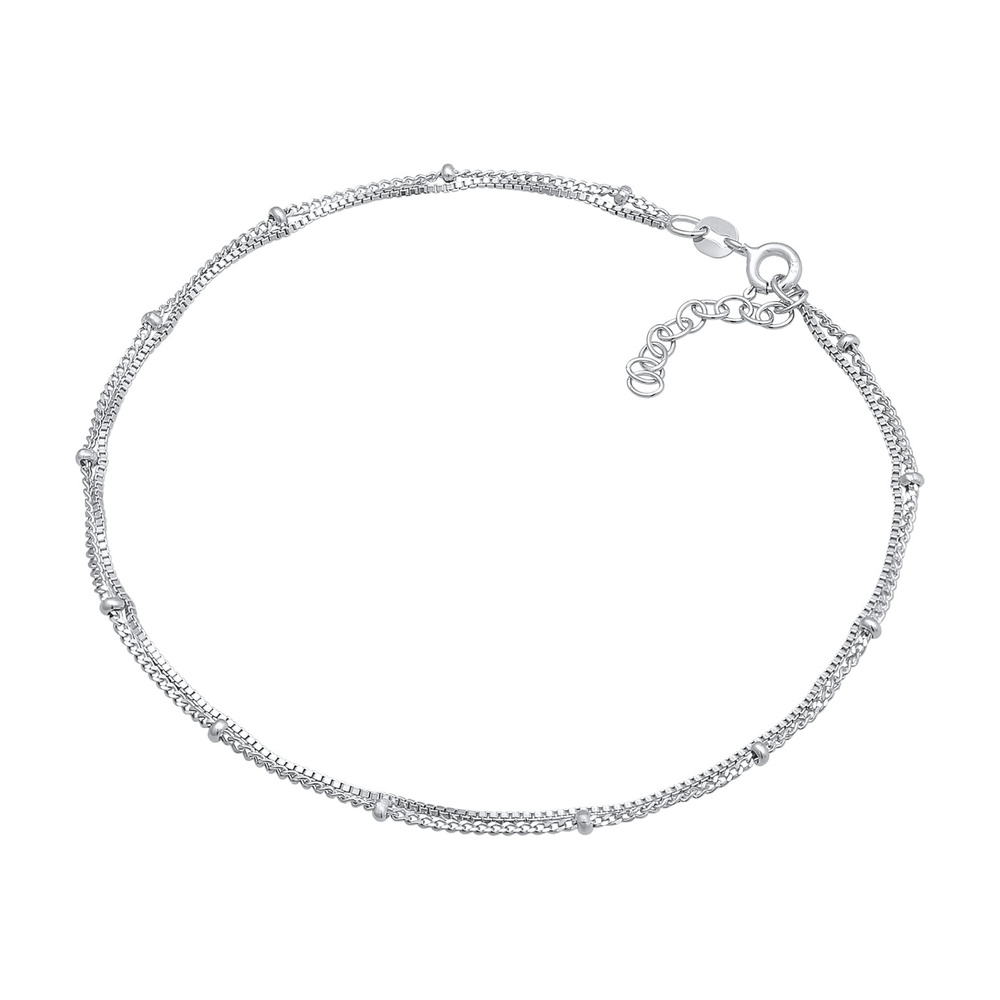 Elli Elli Bracelet de Cheville Femmes bracelet de cheville Couches Look maillons boule Bijoux