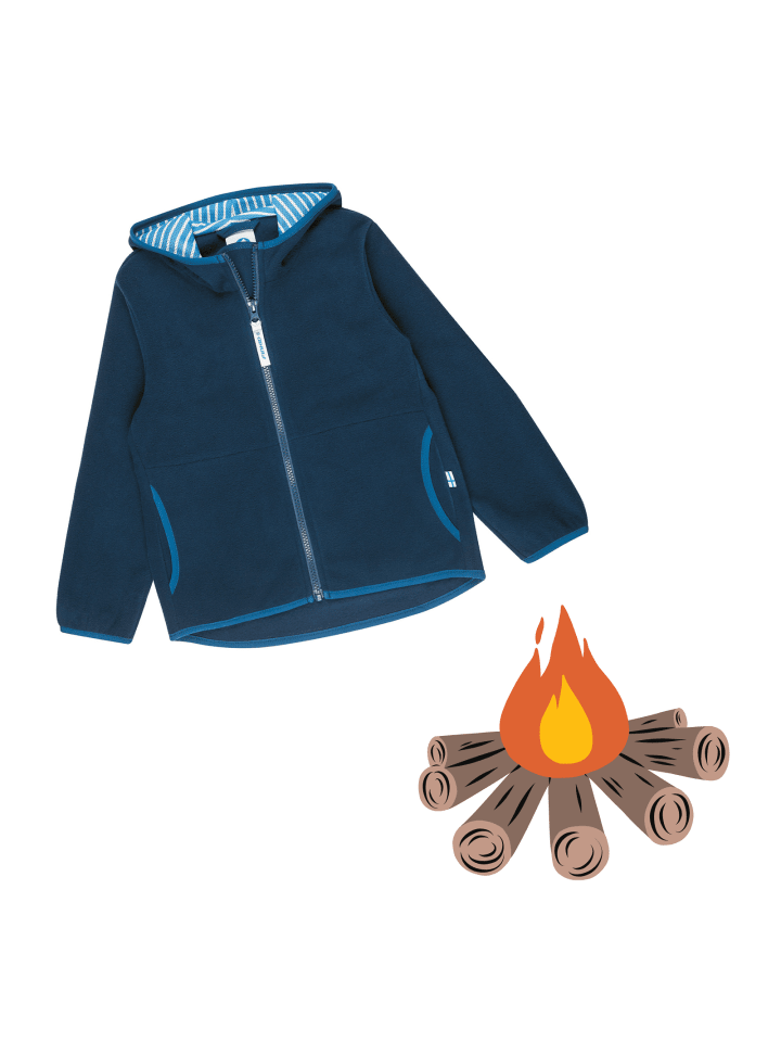 finkid Fleecejacke Paukku Zip In in Dunkelblau günstig kaufen 80/86