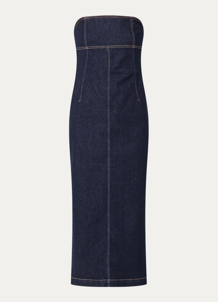 Vestido midi vaquero MaxMara Osol con abertura