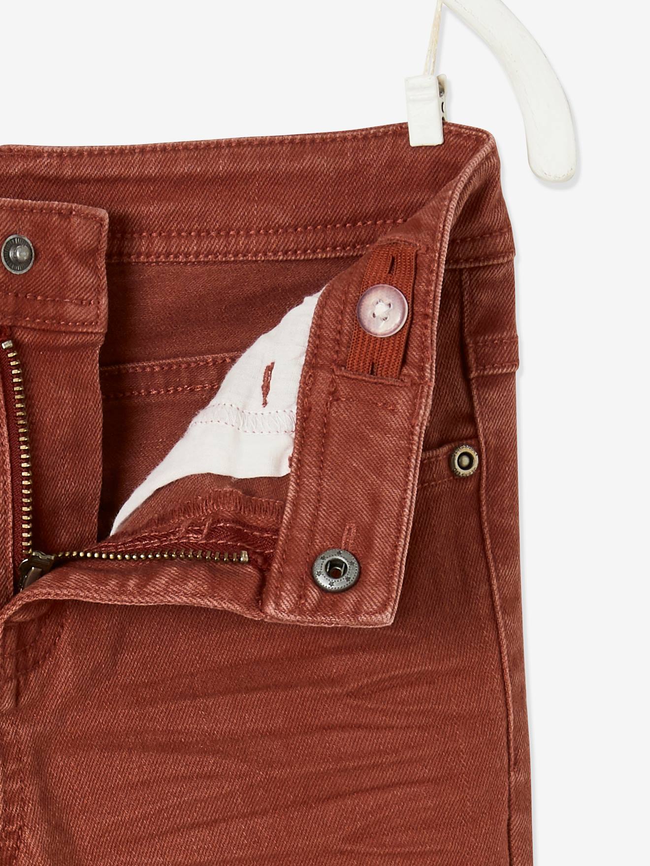 Vertbaudet Jungen Slim-Fit-Hose, Hüftweite COMFORT Oeko Tex - ziegel