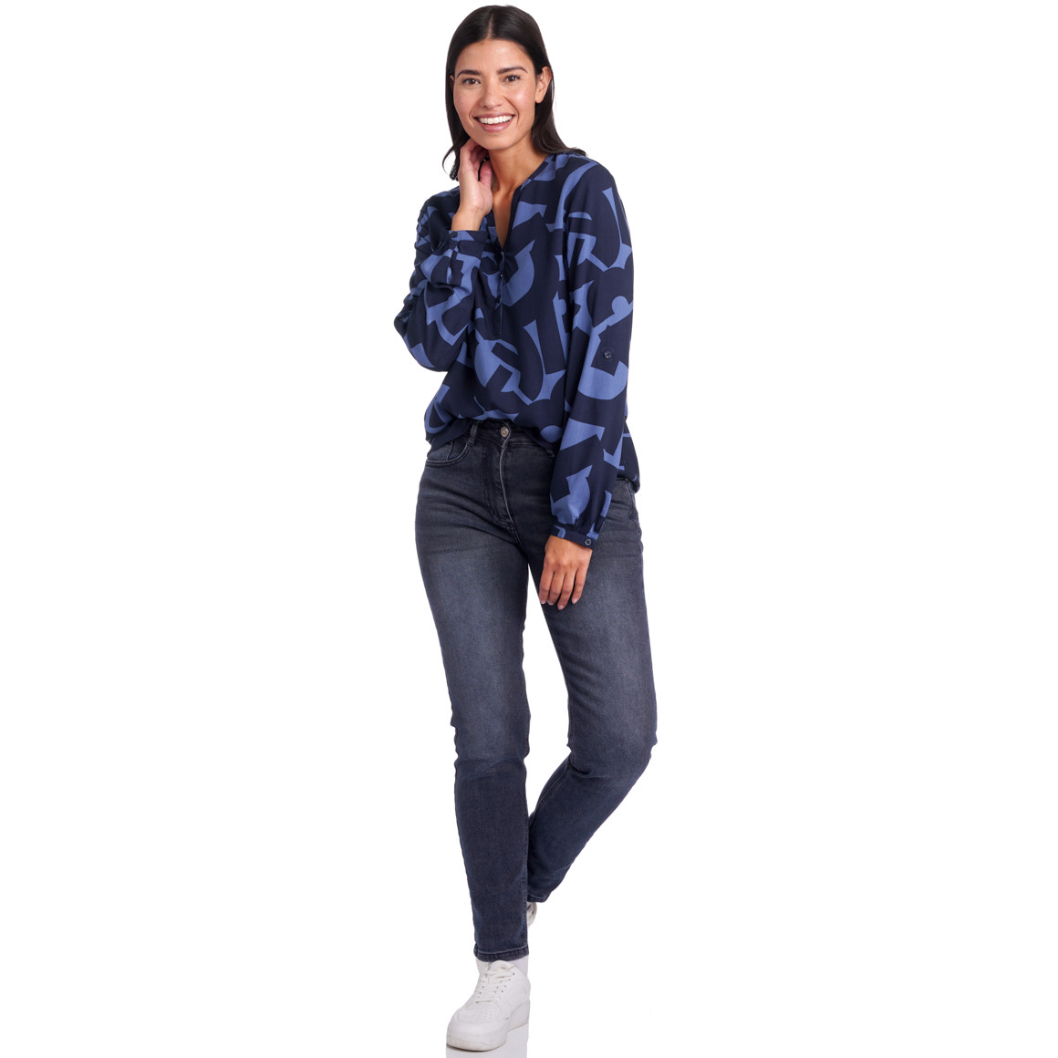 Damen Bluse mit Allover-Print