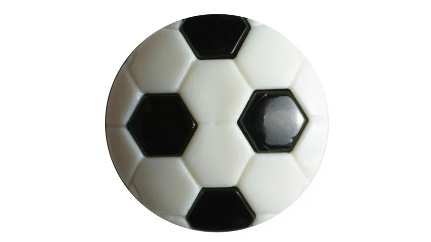 Dill Fussballknopf mit Öse Ø 13mm 3er Pack schwarz