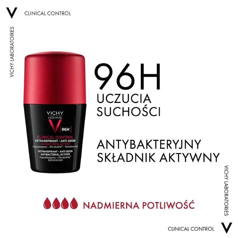 Vichy Homme dezodorans Clinical Control 96H roll-on
