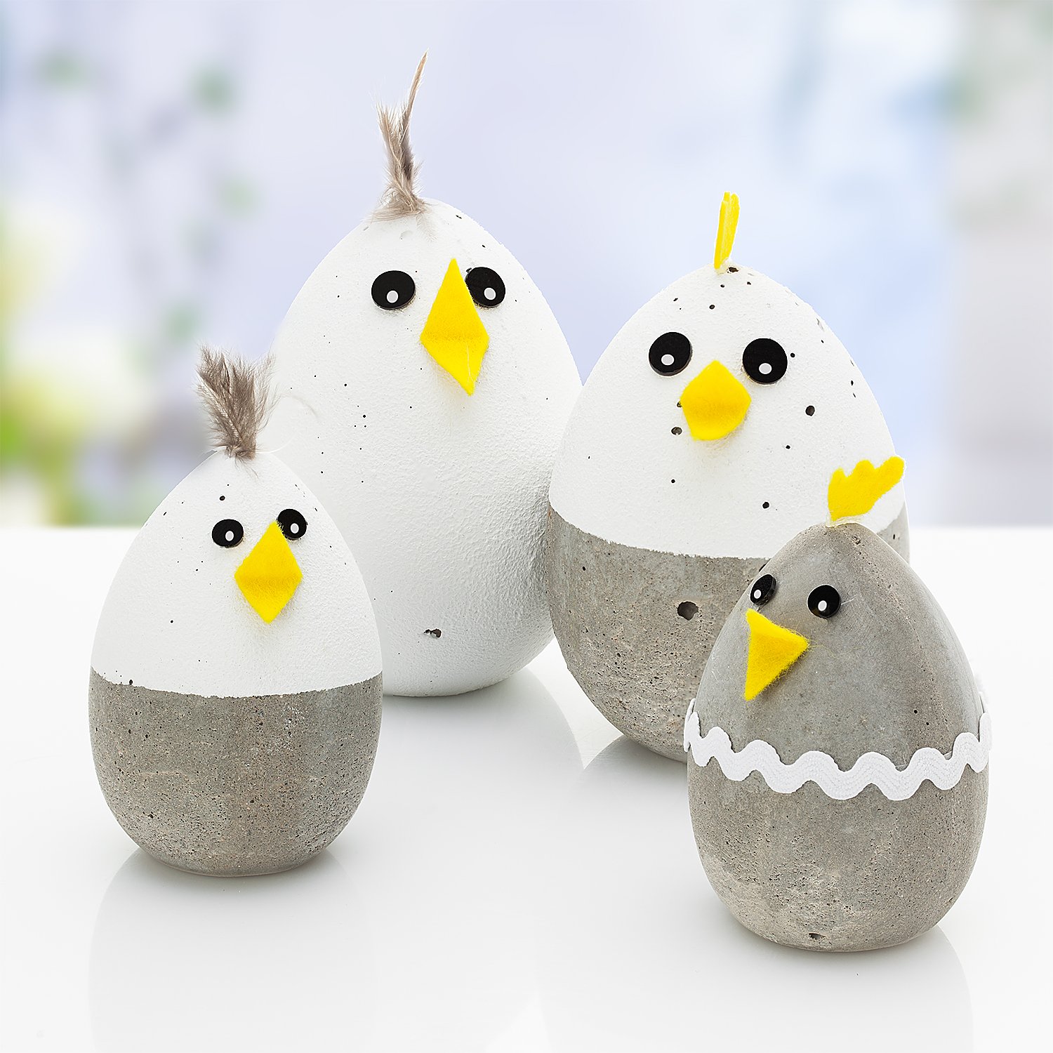 Kunststoffeier mit Lochbohrung, 2 Stück