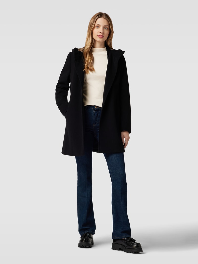 Longsleeve mit geripptem Rundhalsausschnitt in ecru meliert
