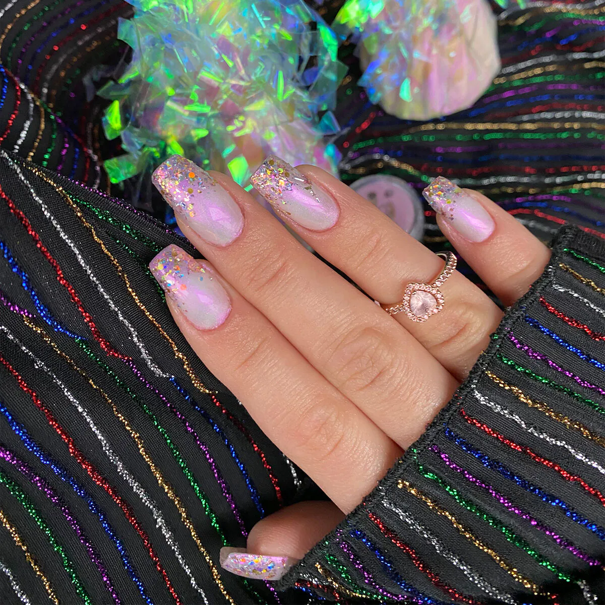 Hi Hybrid пудер за нокте 510 Glam Violet Dust 0.8g