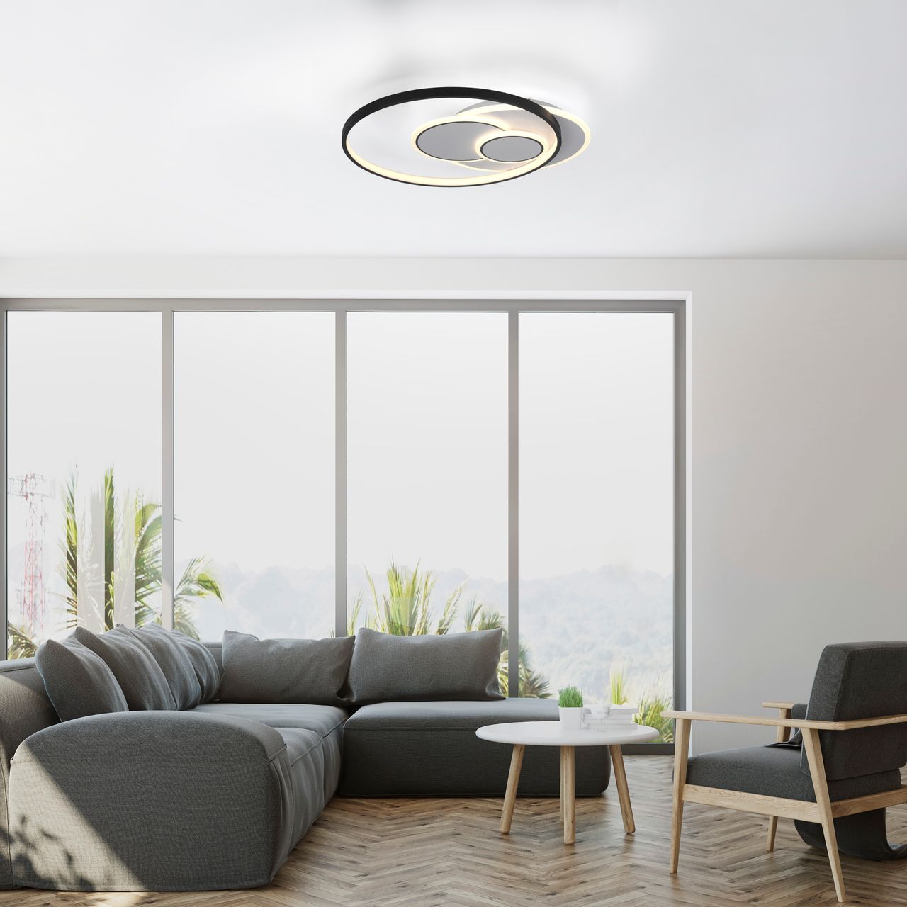 Paul Neuhaus LED Deckenleuchte MAILAK, 1x LED-Board/18Watt   1x LED-Board/9Watt, Weiss