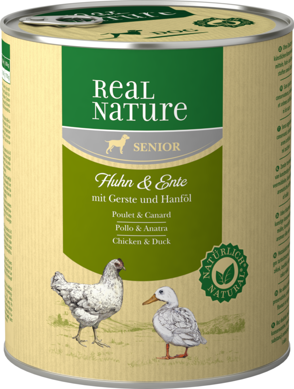 REAL NATURE Hundenassfutter REAL NATURE Senior Huhn & Ente 12x800 g