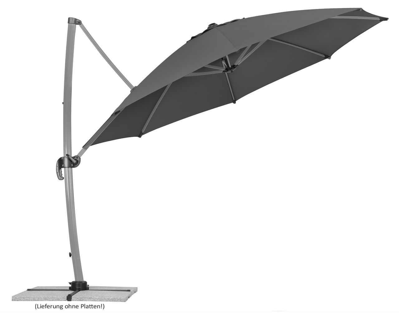 Schneider Schirme Schneider Ampelschirm RHODOS RONDO ca. 350 cm Ø, anthrazit