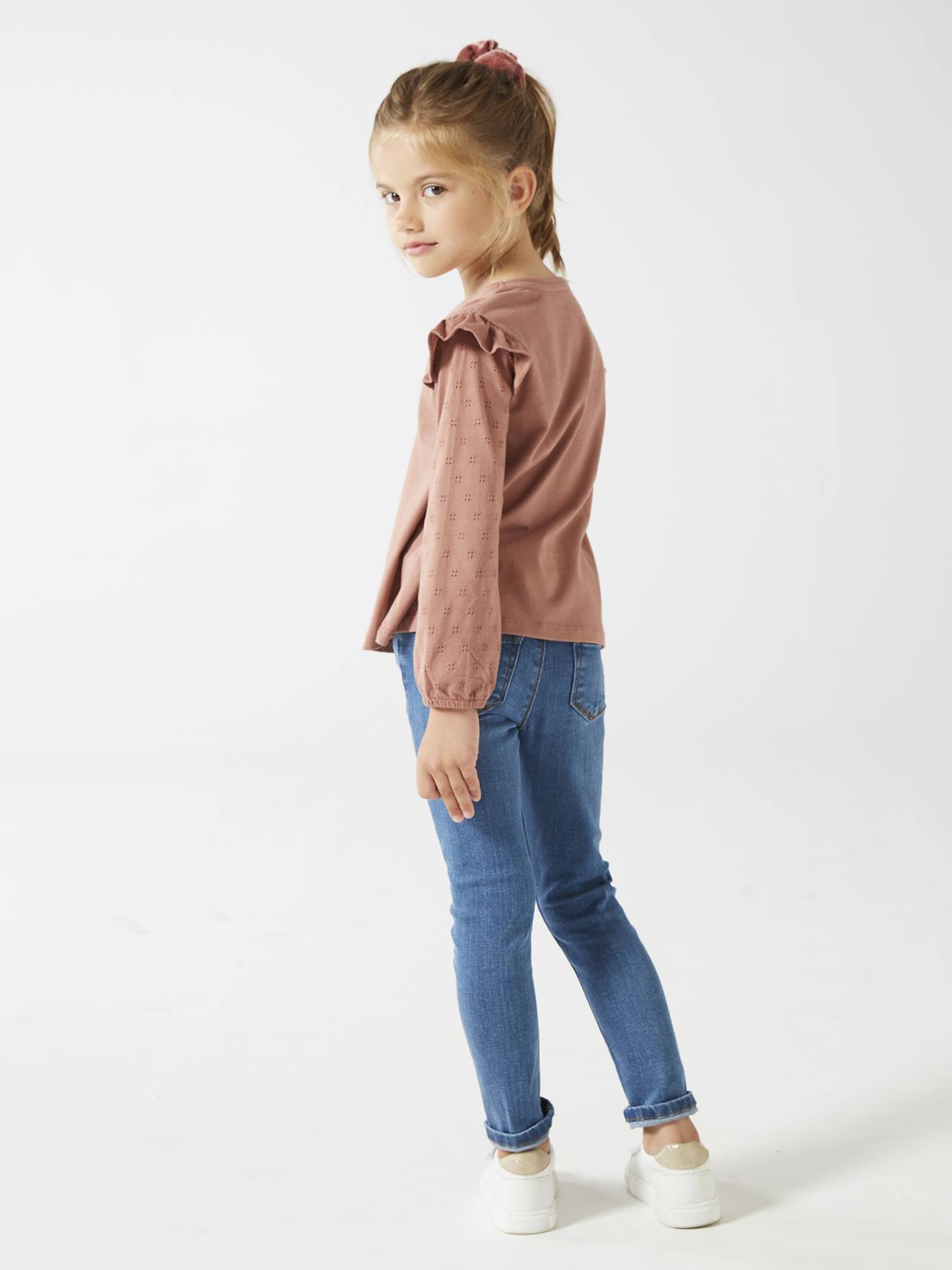 Vertbaudet Mädchen Blusenshirt BASIC, personalisierbar Oeko-Tex - marine