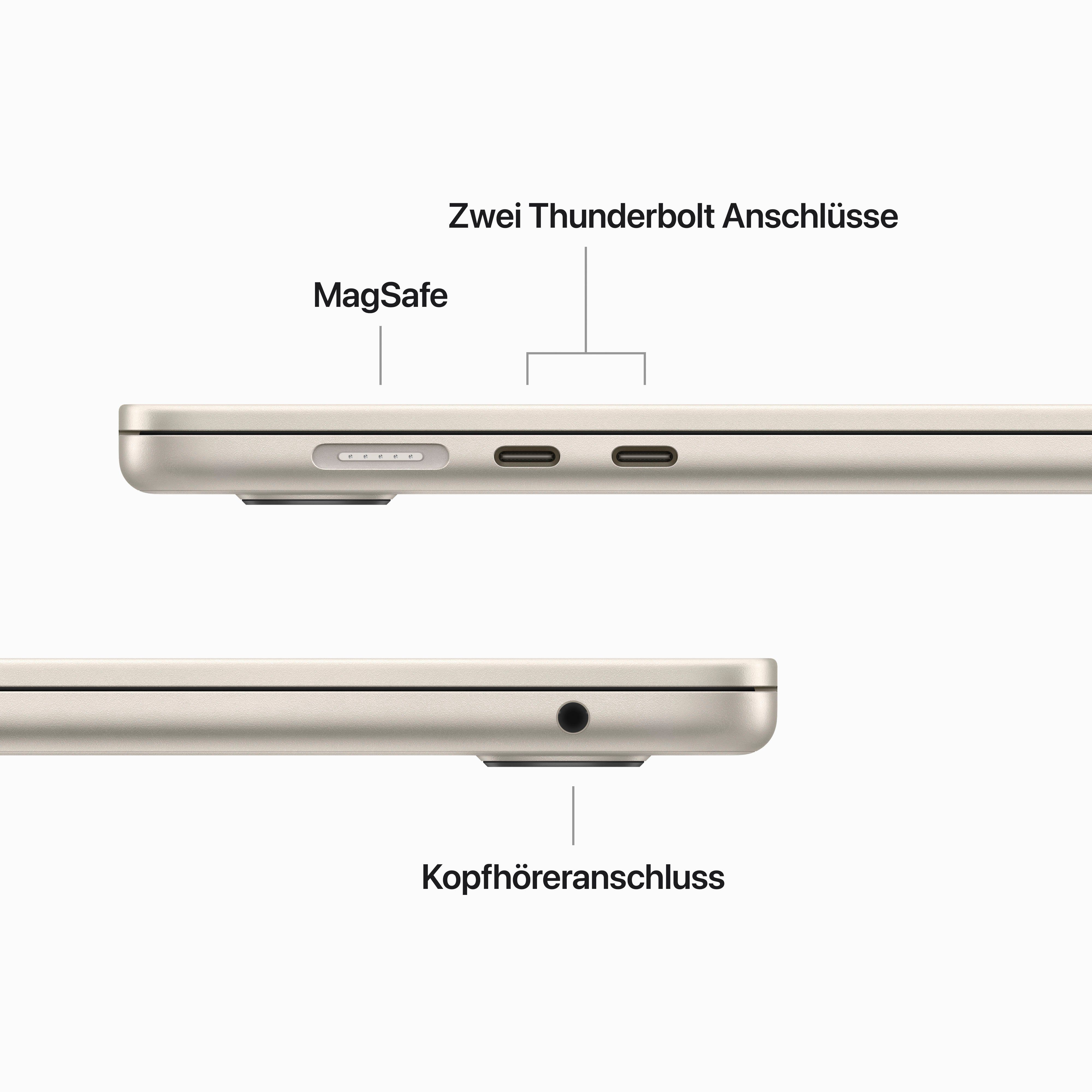 Apple MacBook Air Notebook (38,91 cm/15,3 Zoll, Apple M2 M2, 10-Core GPU, 1000 GB SSD)