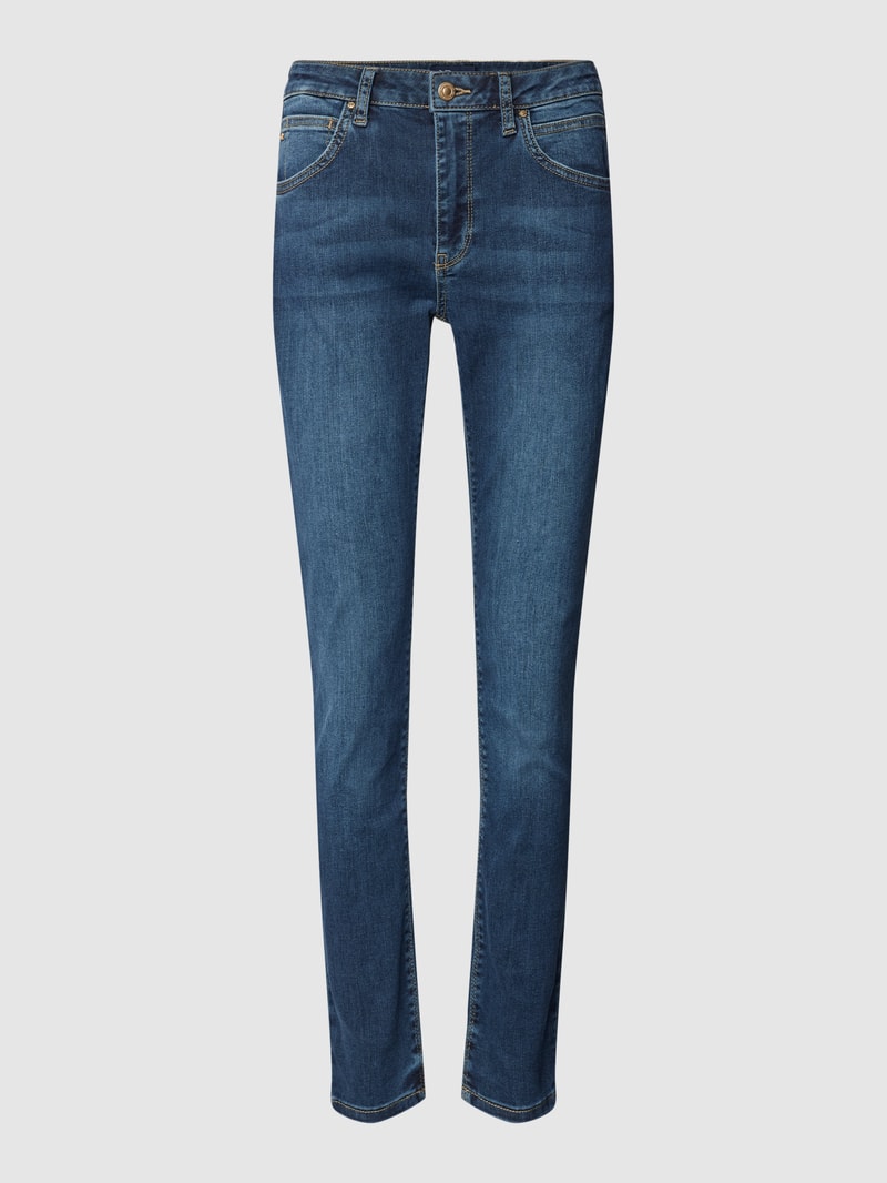 Skinny Fit Jeans im 5-Pocket-Design Modell 'AMAL' in dunkelblau
