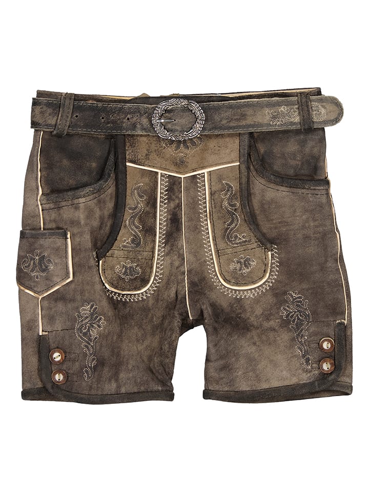 Isartrachten Lederhose in Braun günstig kaufen