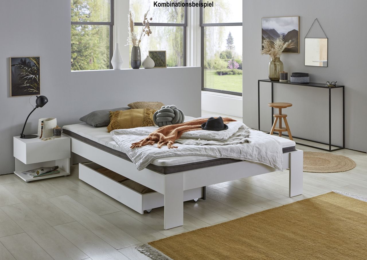 Relita Futonbett Lian, LF 140 x 200 cm, inkl. Rolllattenrost und Matratze