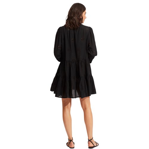 DAMEN KLEID EMBROIDERY TIERED DRESS