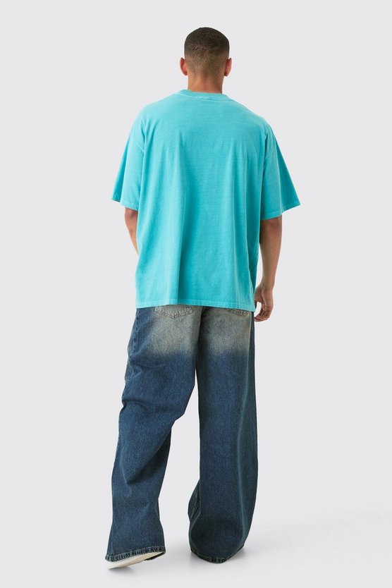 Lockere klassische Jeans mit extremen Rissen