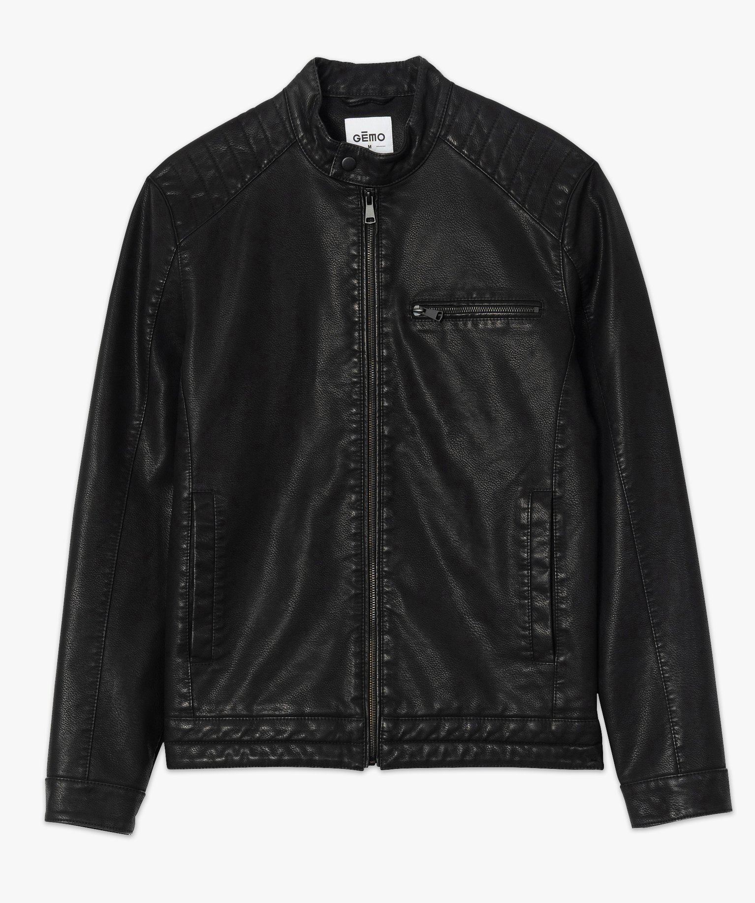 Blouson homme esprit motard noir | GEMO