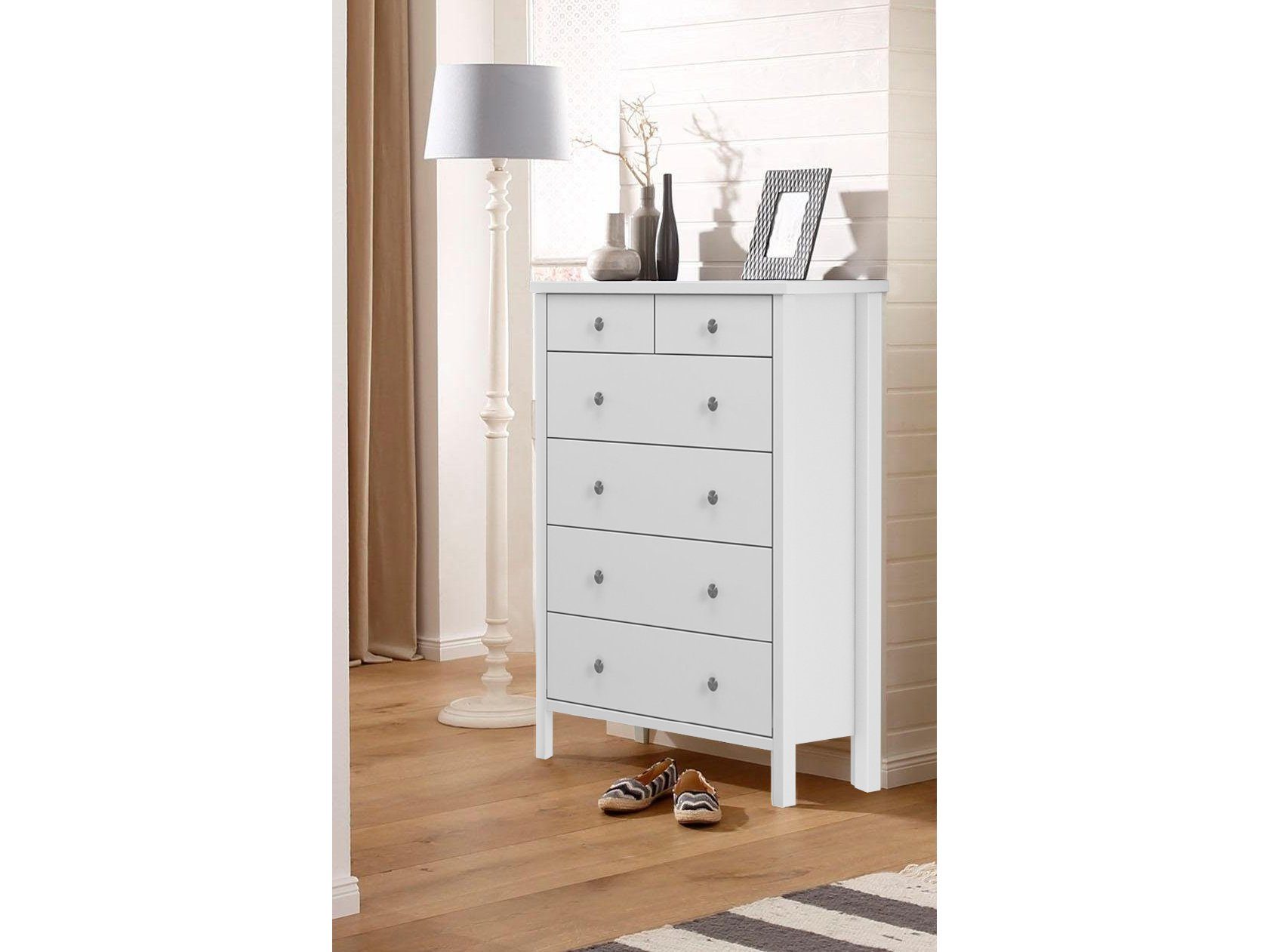 loft24 Kommode Tanggo, 4+2 Schubladen, Breite 80 cm, erhältlich in drei Farbvarianten