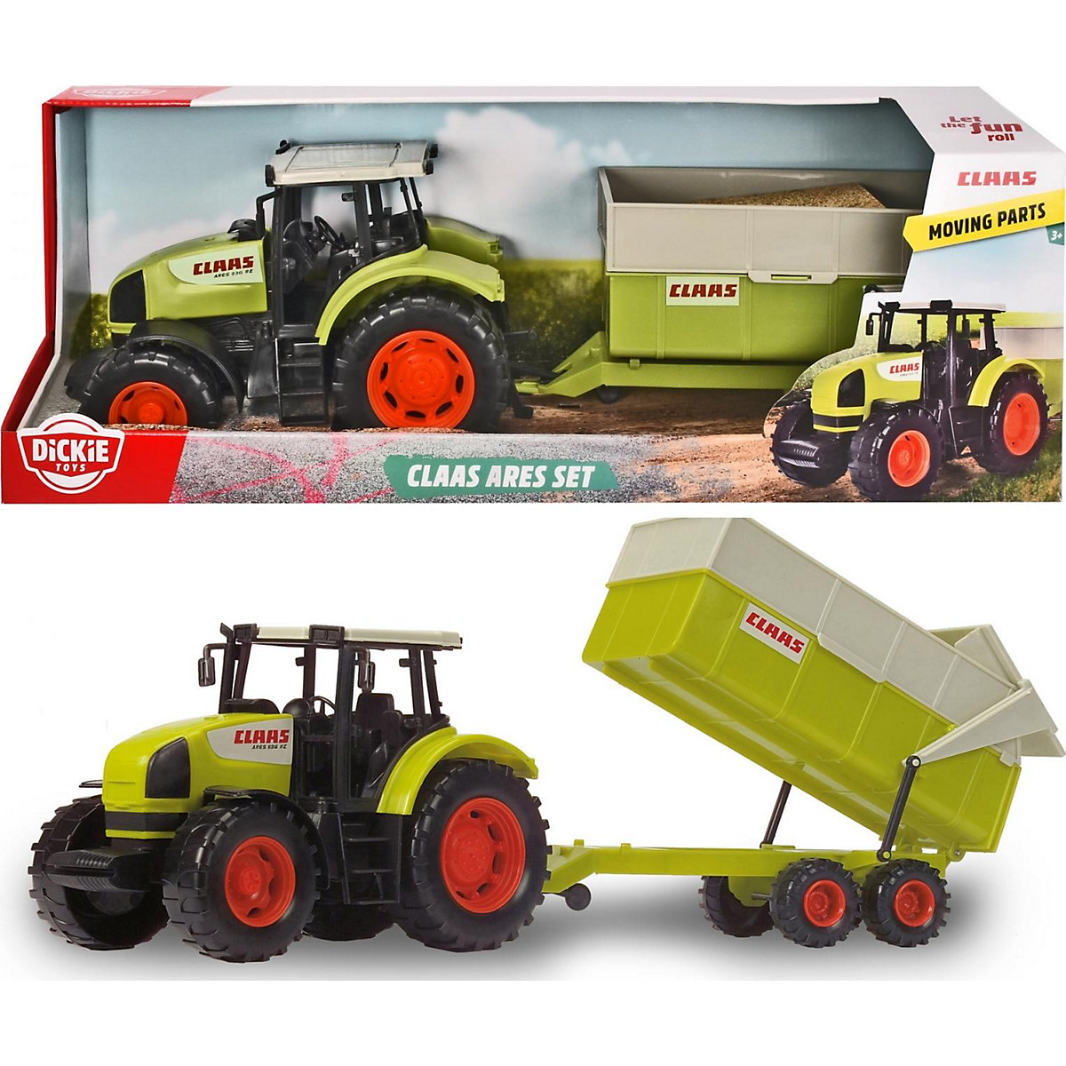 Traktor CLAAS Ares Set - mit Kipper,  57 cm
