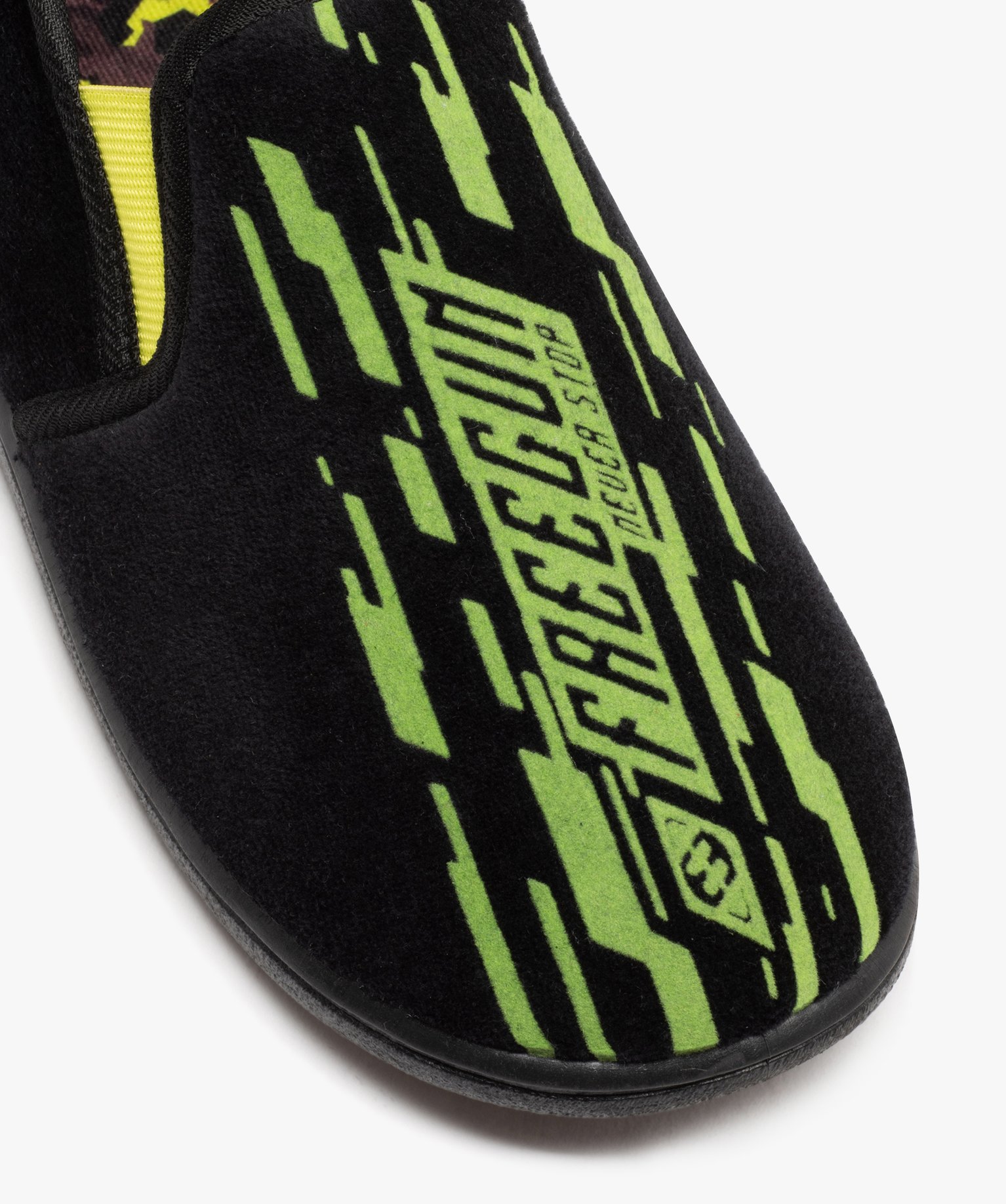 Chaussons en velours imprimé Garçon - Freegun noir | GEMO