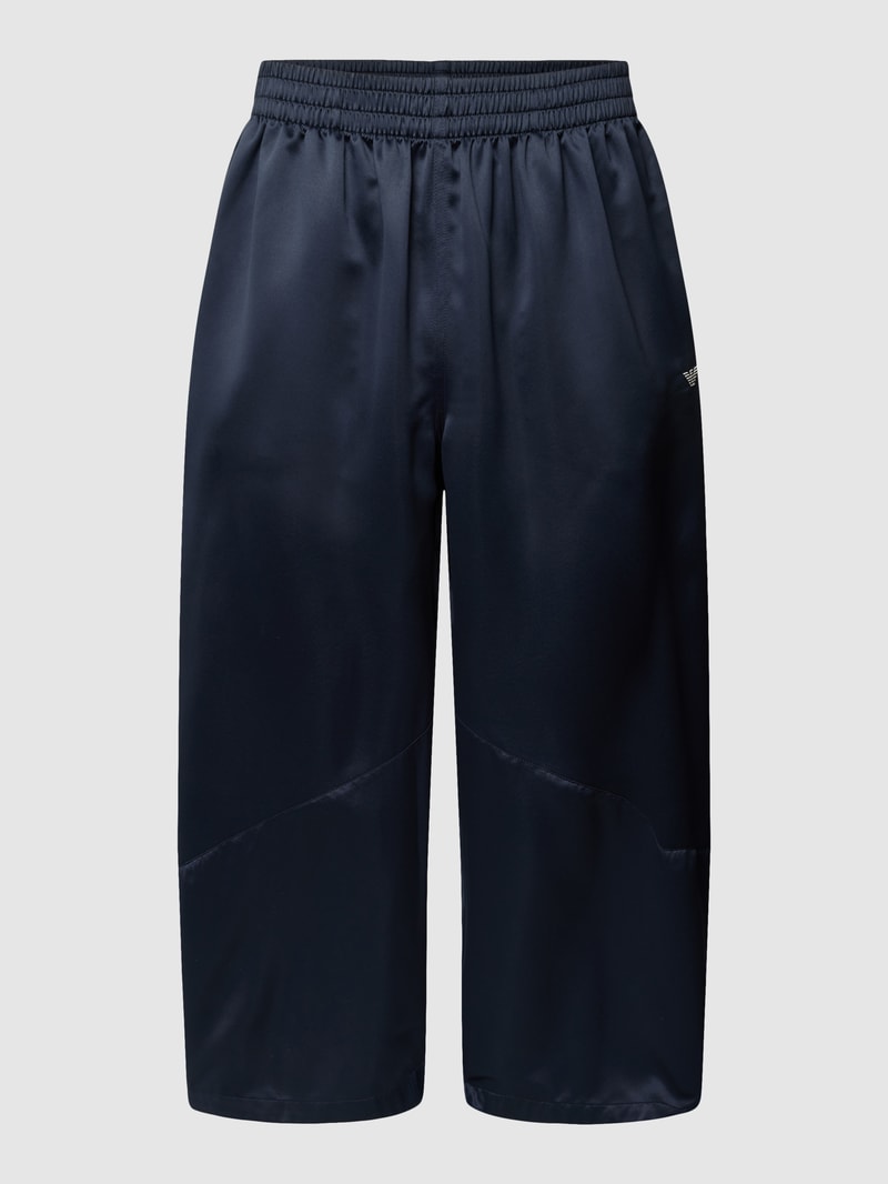 Pyjama-Hose mit Label-Detail Modell 'DELUXE' in dunkelblau