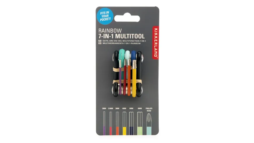 Kikkerland 7-in-1 Multitool Regenbogen